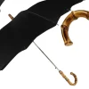 Sale Il Marchesato Ombrello da uomo nero classico automatico - Manico in Bamboo