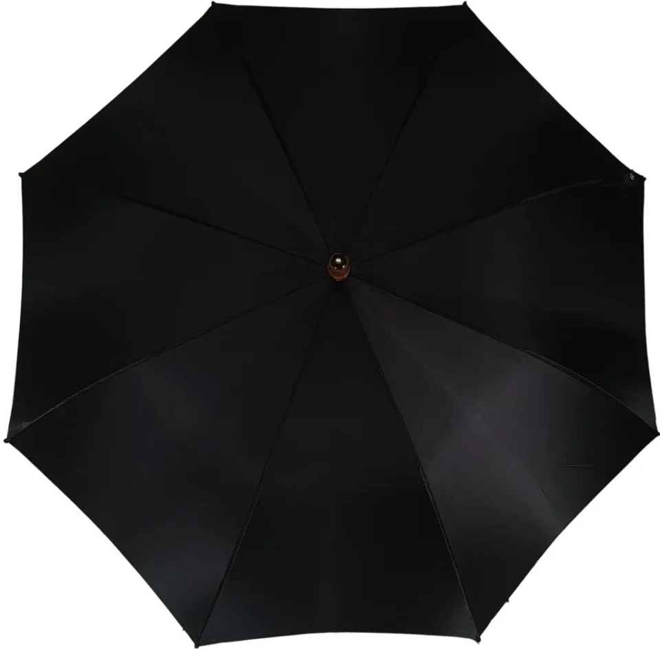 Sale Il Marchesato Ombrello da uomo nero classico automatico - Manico in Bamboo