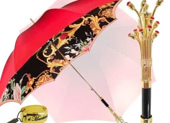 Fashion Il Marchesato Ombrello di lusso con fiore realizzato a mano con cristalli Swarovski