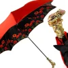 Clearance Il Marchesato Ombrello di lusso con papaveri rossi e Rana su tronco adornato con cri