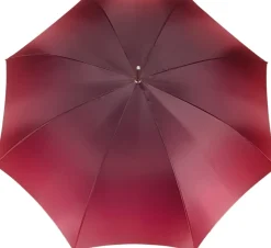 Outlet Il Marchesato Ombrello Doppio tessuto con Rosa rossa interna - impugnatura dorata co