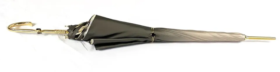 Clearance Il Marchesato Ombrello doppio tessuto in un fantastico colore cioccolato