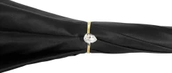 Fashion Il Marchesato Ombrello elegante Con Doppio Strato In Raso Nero