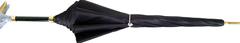 Fashion Il Marchesato Ombrello elegante Con Doppio Strato In Raso Nero