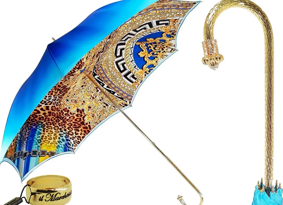 Clearance Il Marchesato Ombrello esclusivo con greche, corone e animalier