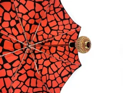 Outlet Il Marchesato Ombrello fatto a mano con Sfera decorata con cristalli rossi
