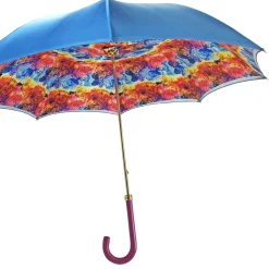 Discount Il Marchesato Ombrello fatto a mano in tessuto satinato multicolore