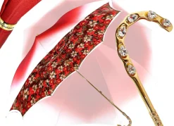 Fashion Il Marchesato Ombrello floreale Rosso Marchesato