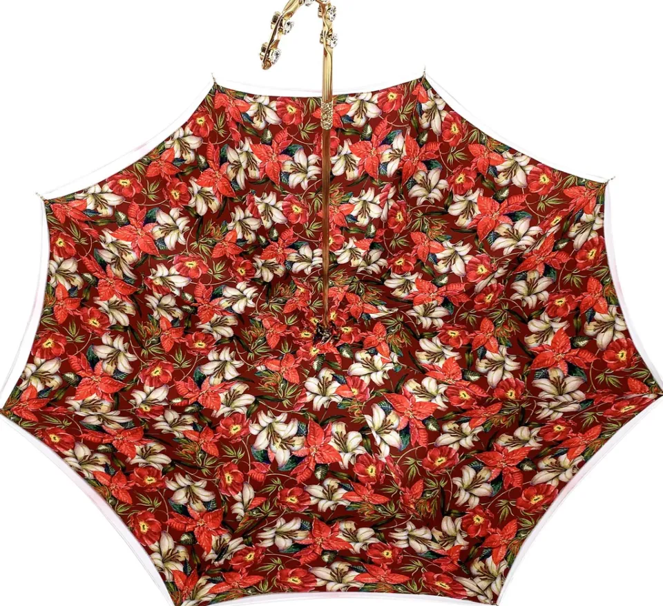 Fashion Il Marchesato Ombrello floreale Rosso Marchesato