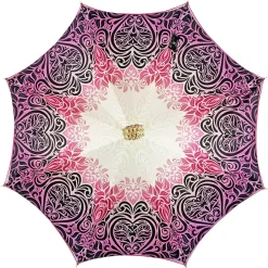 Hot Il Marchesato Ombrello fucsia con medaglione e cristalli