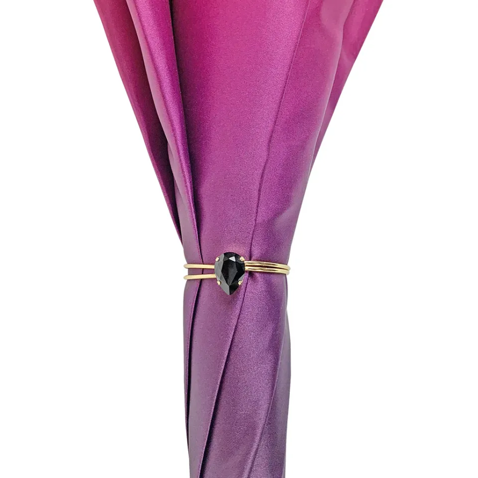 Hot Il Marchesato Ombrello fucsia con medaglione e cristalli