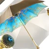 Discount Il Marchesato Ombrello gradiente color caffè - interno azzurro