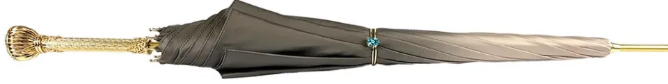 Discount Il Marchesato Ombrello gradiente color caffè - interno azzurro