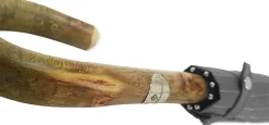 Hot Il Marchesato Ombrello in legno di frassino artigianale - Tessuto jaquard grigio
