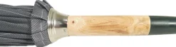 Hot Il Marchesato Ombrello in legno di frassino artigianale - Tessuto jaquard grigio