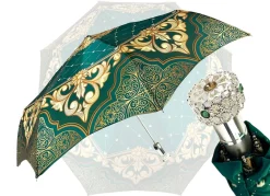 Discount Il Marchesato Ombrello mini verde e beige - ilMarchesato