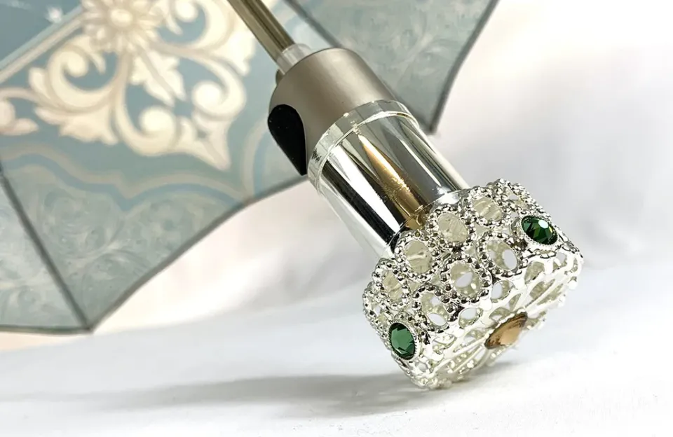 Discount Il Marchesato Ombrello mini verde e beige - ilMarchesato