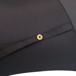 Outlet Il Marchesato Ombrello nero classico da uomo con impugnatura Castagno grande
