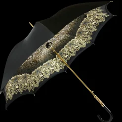 Online Il Marchesato Ombrello nero Semplice ed elegante con design animalier