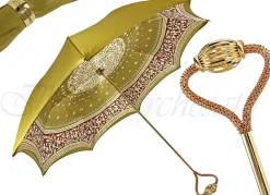 Online Il Marchesato Ombrello originale con impugnatura a forma di cuore e cristalli rossi