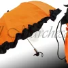 Online Il Marchesato Ombrello pieghevole arancione con volant nero