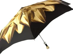 Sale Il Marchesato Ombrello pieghevole con dalia oro e marrone