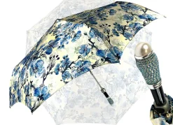 Online Il Marchesato Ombrello pieghevole con motivo floreale