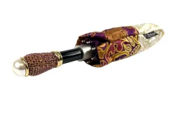 Clearance Il Marchesato Ombrello pieghevole da donna crema e magenta