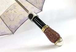 Clearance Il Marchesato Ombrello pieghevole da donna crema e magenta