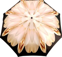New Il Marchesato Ombrello pieghevole da donna Lotus con manico in anatra nera Mini ombrelli fatti a mano