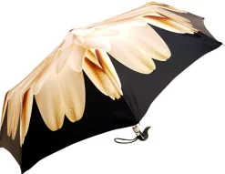 New Il Marchesato Ombrello pieghevole da donna Lotus con manico in anatra nera Mini ombrelli fatti a mano