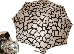 Fashion Il Marchesato Ombrello pieghevole elegante leggero crema e nero