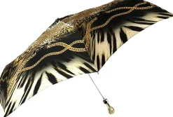 Clearance Il Marchesato Ombrello Pieghevole Leopardato Con Catene