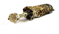 Clearance Il Marchesato Ombrello Pieghevole Leopardato Con Catene