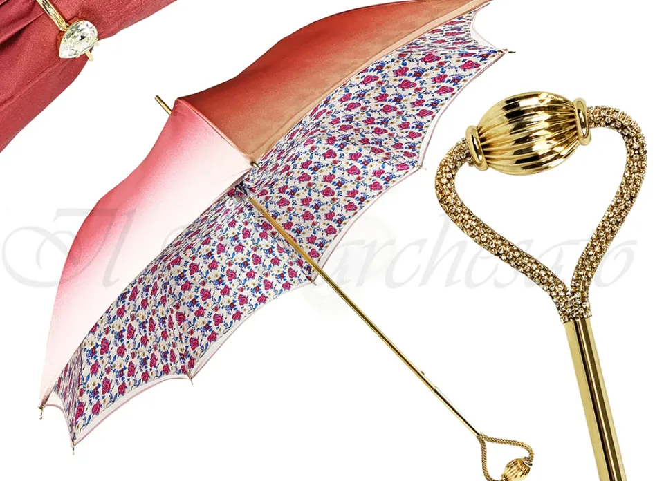 Best Il Marchesato Ombrello romantico con manico a cuore e cristalli