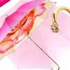 Online Il Marchesato Ombrello rosa con Disegno Rose