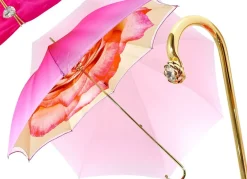 Online Il Marchesato Ombrello rosa con Disegno Rose