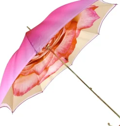 Online Il Marchesato Ombrello rosa con Disegno Rose