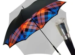 Outlet Il Marchesato Ombrello scozzese multicolre sfizioso da uomo a doppio tessuto - Manic