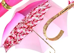 Online Il Marchesato Ombrello Sfumato Fucsia - Esclusivo disegno fiorato