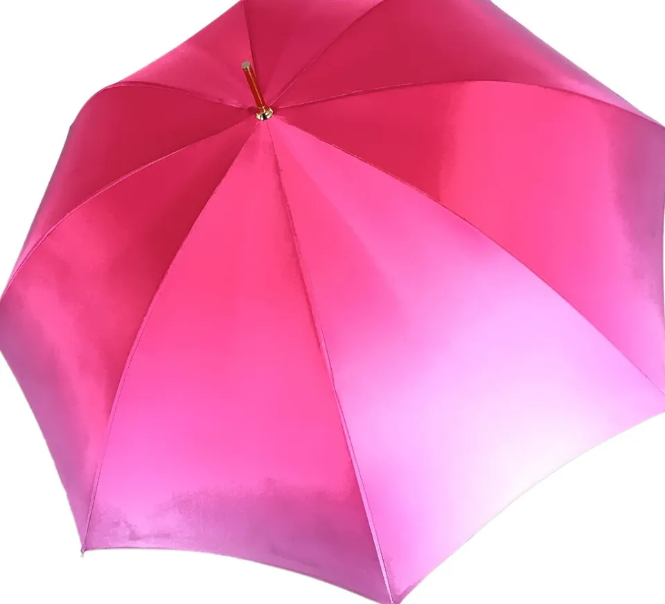 Online Il Marchesato Ombrello Sfumato Fucsia - Esclusivo disegno fiorato