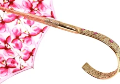 Online Il Marchesato Ombrello Sfumato Fucsia - Esclusivo disegno fiorato