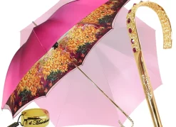 Outlet Il Marchesato Ombrello sfumato fucsia adorabile, nuova esclusiva fiorita il Marchesa