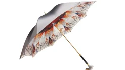Best Il Marchesato Ombrello sfumature di grigio con impugnatura coniglio dipinta