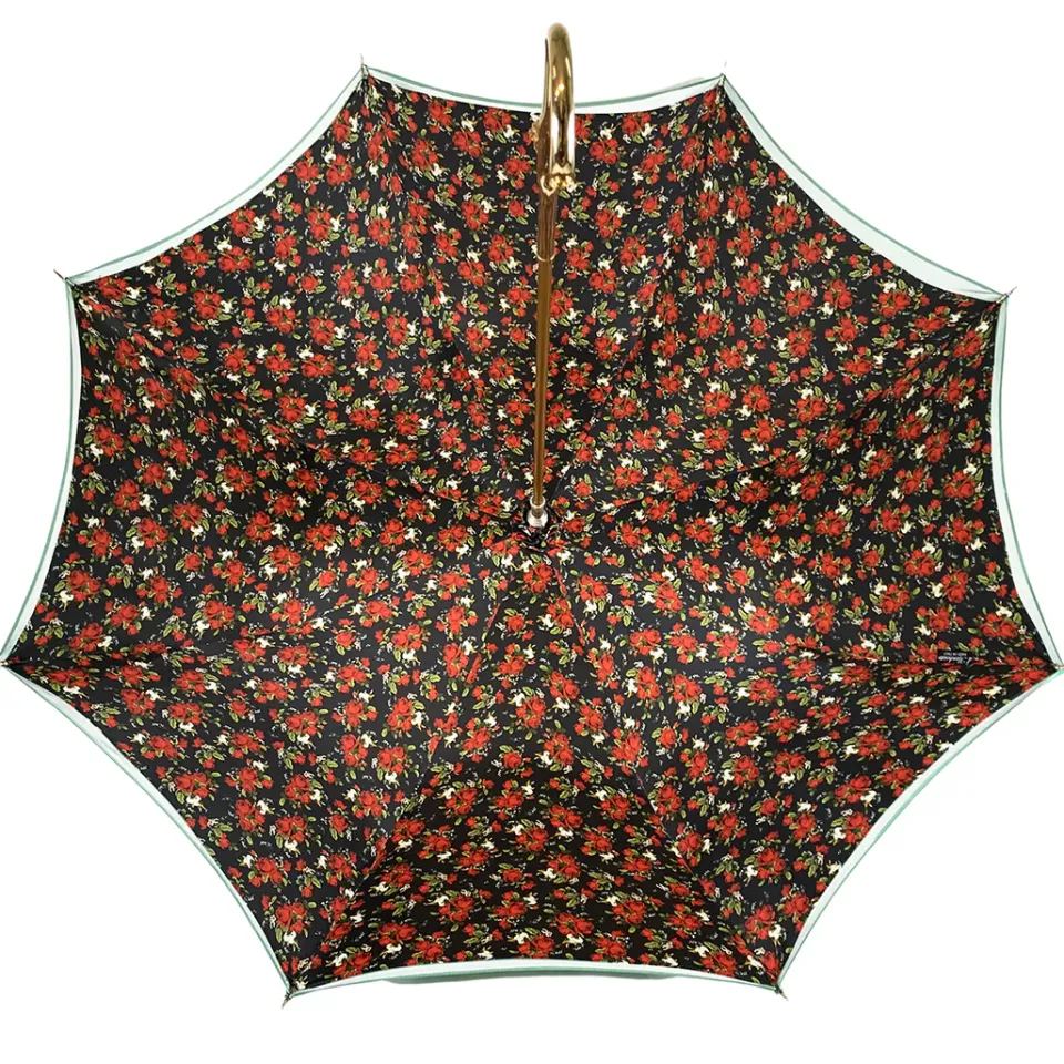 Online Il Marchesato Ombrello verde con fantasia rose