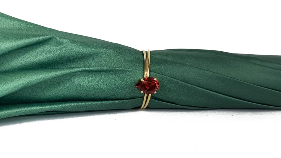 Online Il Marchesato Ombrello verde con fantasia rose