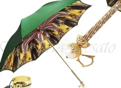 Discount Il Marchesato Ombrello verde impressionante delle donne con L'ombrello geometrico stampato di Modo Delle Signore di disegno