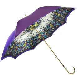 Discount Il Marchesato Originale ombrello viola con fantasia multicolore
