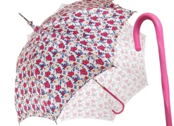 Online Il Marchesato Parasole Fiorellini rosa - Impugnatura in pelle rosa