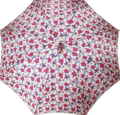Online Il Marchesato Parasole Fiorellini rosa - Impugnatura in pelle rosa